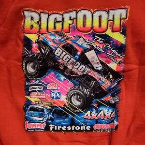 Gildan Kids Bigfoot Monster Truck Hoodie - Orange